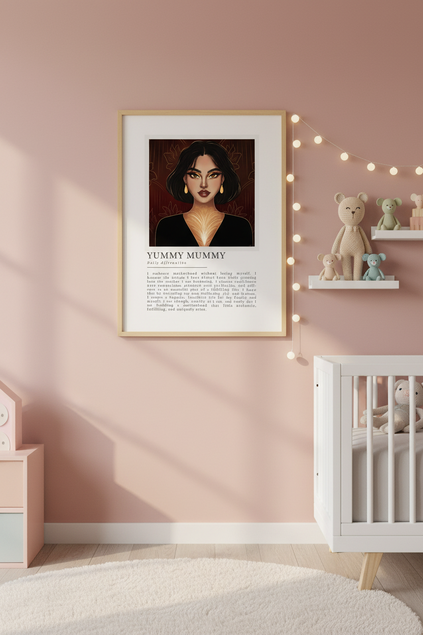 Yummy Mummy Affirmation Poster | Positive Wall Art for New Mums